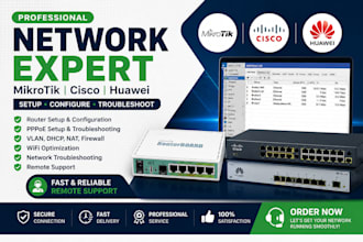 configure huawei routers and troubleshoot network issues