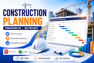 create a primavera p6 and microsoft project construction schedule