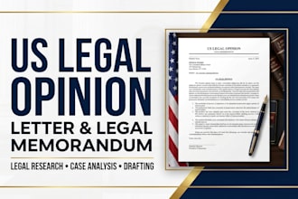 draft a professional US legal opinion letter and legal memorandum