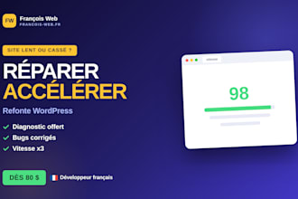 fix bugs and speed up your slow wordpress website french expert