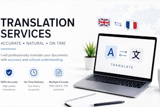 translate arabic, english and french texts