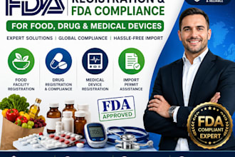 provide fda registration and fda compliance for food, drug, and medical devices
