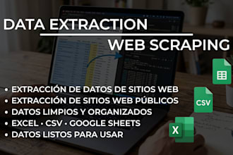 web data extraction and web scraping in spanish