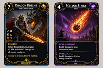 card game art design card game tabletop mtg card board game tcg tarot card box