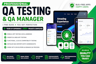 app testing and website testing,QA,iphone,ipad,and