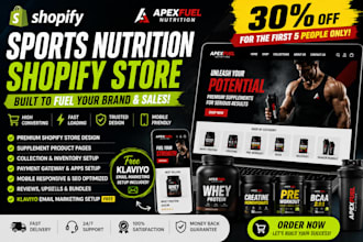 build sports nutrition shopify store supplement shopify website shopify design