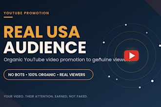 do organic youtube promotion to real usa audience