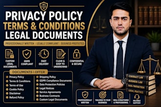 write terms and conditions, privacy policy and other docs