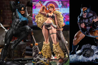 3d print and paint action anime figure miniature painting 3d statue resin print