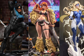 3d print and paint action anime figure miniature painting 3d statue resin print