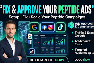 be your peptide marketing expert sales funnel expert social media ads expert