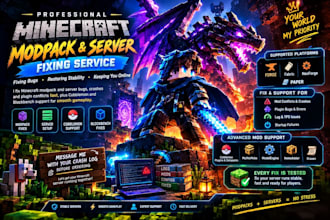 minecraft server fix, modpacks crash, cobblemon, blockbench, mythicmobs plugins