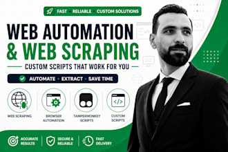 create custom browser automation and web scraping scripts