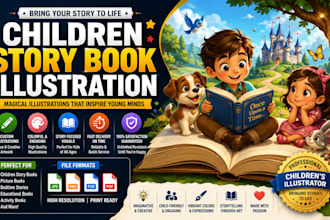 illustrate children story illustration and kids book artwork