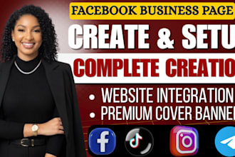 create and setup facebook  business page and social media account create
