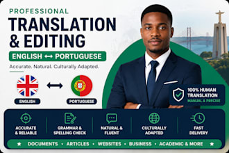 translate and edit your document between english and portuguese