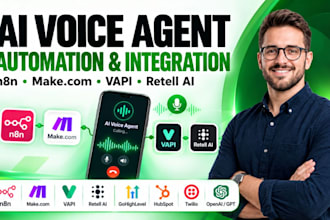 setup n8n make com ai automation with API vapi retell ai voice calling agent
