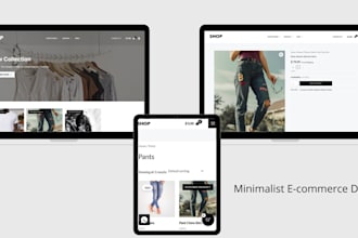 design a high end minimalist wordpress e commerce store with woocommerce