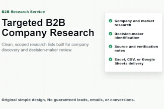 research and verify targeted b2b companies and decision makers