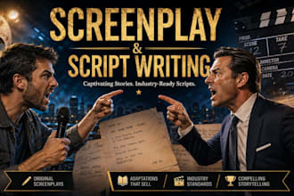 write a professional movie script or screenplay