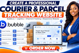 create courier and parcel tracking website using bubble