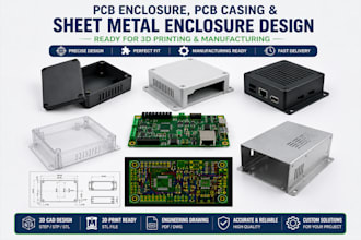 design pcb enclosure pcb casing sheet metal enclosure for 3d printing stl hinges