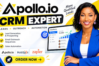 setup CRM automation clay hubspot apollo io monday crm make API ai dubsado crm