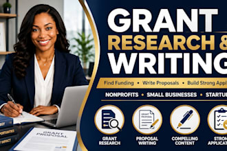 write grant proposals and research grants for nonprofits and small businesses
