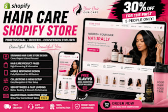 build hair care shopify store hair product website hair beauty store