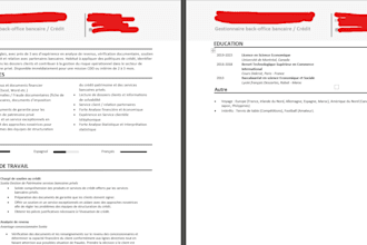 translate and proofread french and english cvs