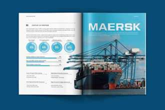 design industrial machinery brochure, corporate profile for sales booklet