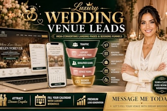 high converting wedding venue website and lead capture system for luxury venues