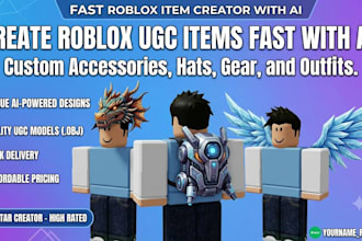 create custom roblox ugc items and accessories using ai and 3d