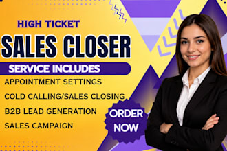 be your high ticket sales closer salesperson appointment setter online sales