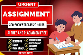 do your assignment, project work, essay writing for college and university