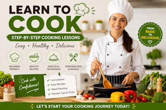 coach you to cook delicious homemade meals