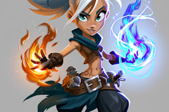 design 2d game character illustration