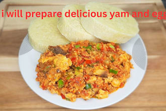 prepare delicious yam and egg