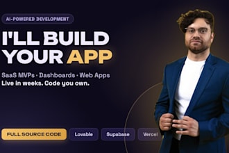 build your ai web app, saas mvp, or custom dashboard