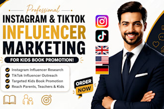 instagram influencer research tiktok influencer outreach for kids book promotion
