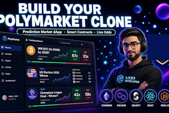 develop a polymarket prediction market clone with smart contracts