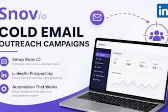 setup snov io cold email outreach campaigns linkedin prospecting automation