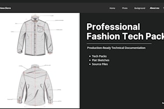 create a detailed apparel tech pack for your fashion brand