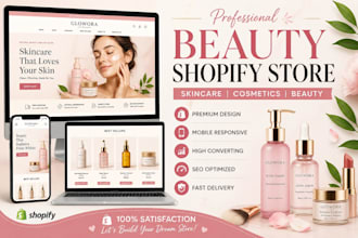 design beauty skincare shopify store cosmetics skincare website