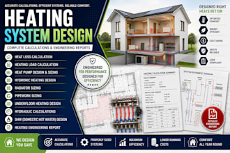 do heating system design with heat loss and heat pump calculations
