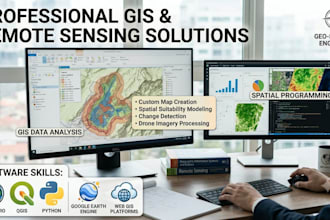 sensing satellite analysis and drone map processing