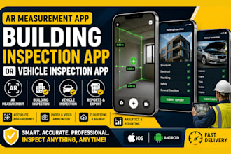 build ar measurement app, building inspection app or vehicle inspection app