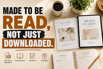 design a pdf lead magnet design, workbook design, canva ebook design book design