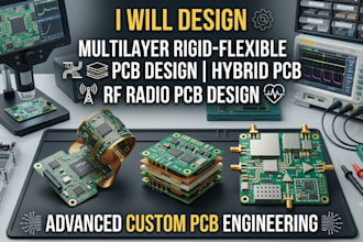 do multilayer rigid flexible pcb design, hybrid pcb ,rf radio pcb design