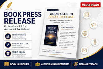 do book press release, book launch press release distribution, book launch PR